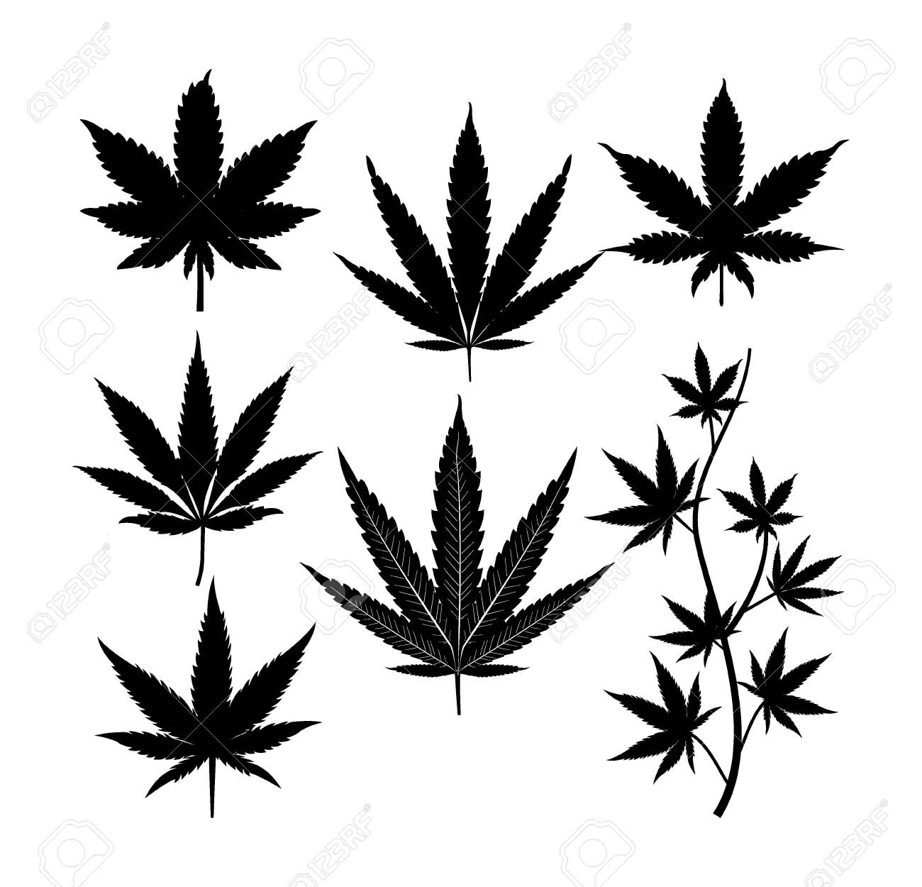 Detail Cannabis Leaf Silhouette Nomer 13