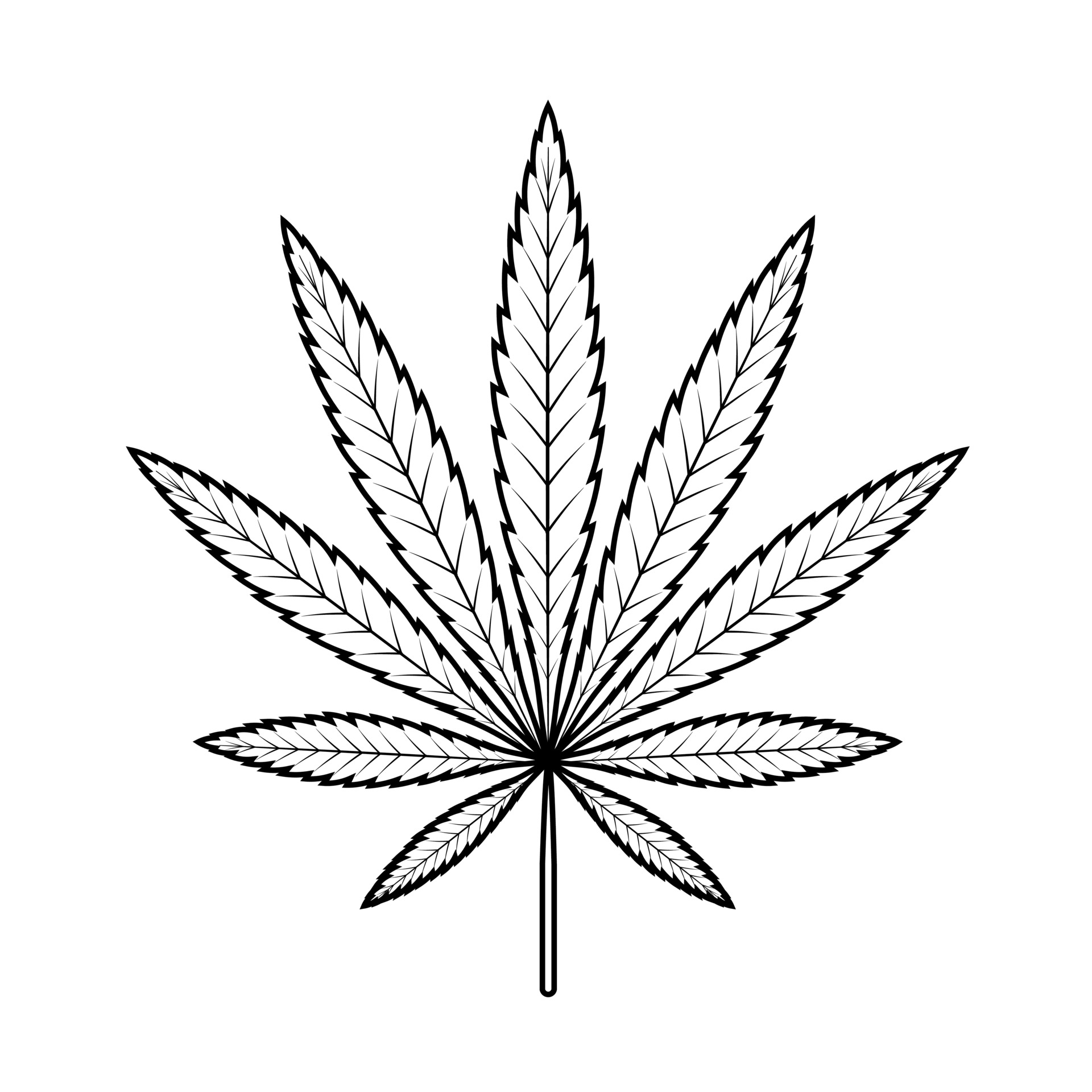 Detail Cannabis Leaf Silhouette Nomer 14