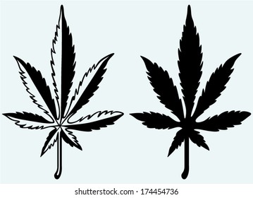 Detail Cannabis Leaf Silhouette Nomer 17