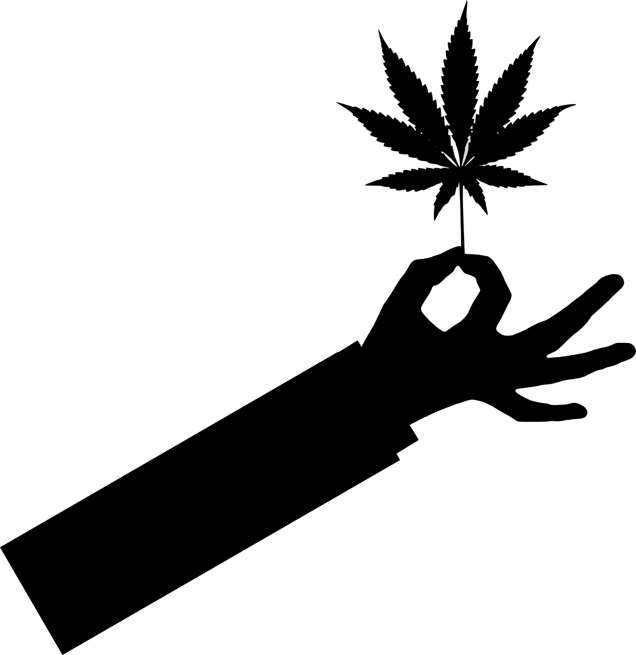 Detail Cannabis Leaf Silhouette Nomer 28