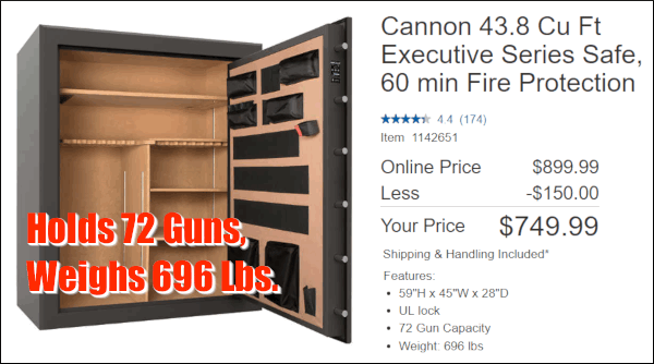 Detail Cannon Safari 20 Gun Safe Nomer 45