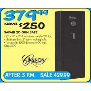 Detail Cannon Safari 24 Gun Safe Specs Nomer 42