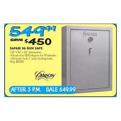 Detail Cannon Safari 48 Gun Safe Specs Nomer 29