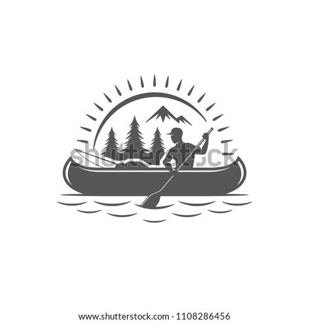 Detail Canoe Silhouette Clip Art Nomer 18