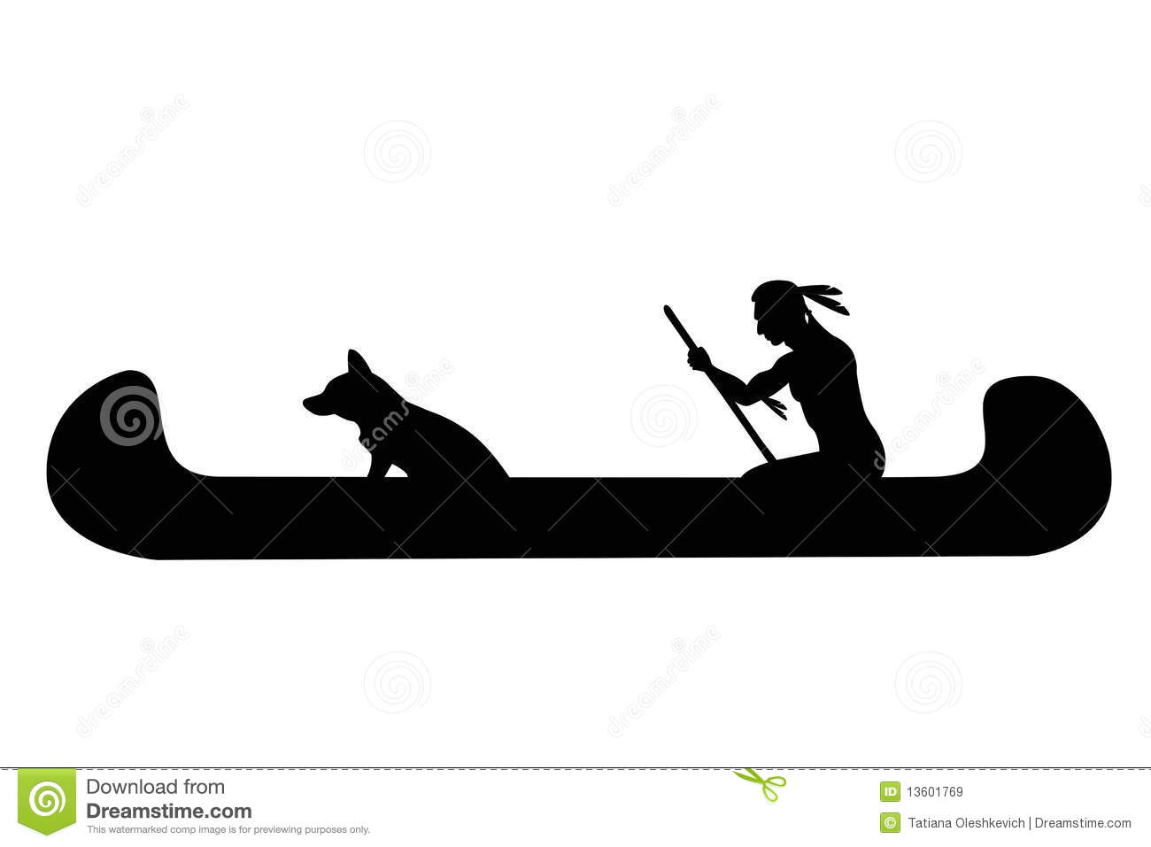 Detail Canoe Silhouette Clip Art Nomer 22