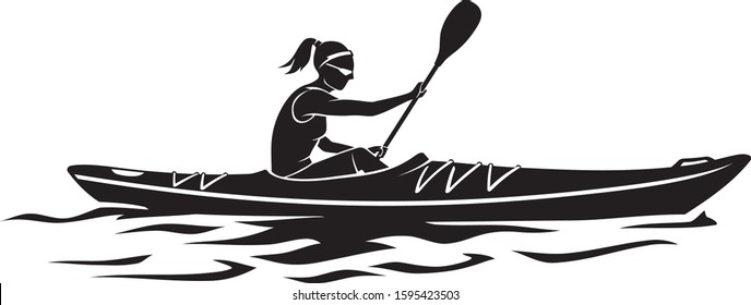 Detail Canoe Silhouette Clip Art Nomer 35