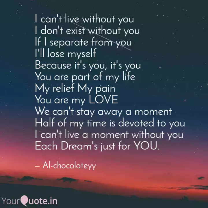 Detail Cant Live Without You Quotes Nomer 29