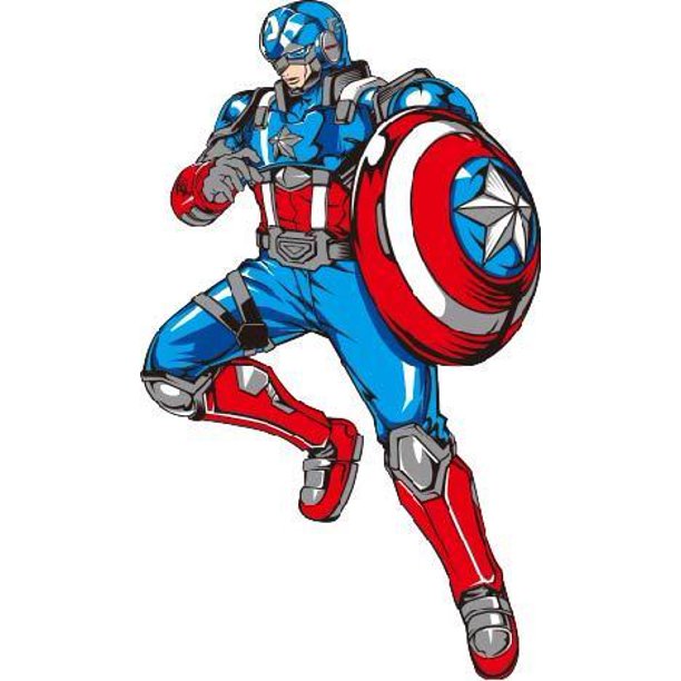 Detail Captain America Cartoon Character Nomer 42