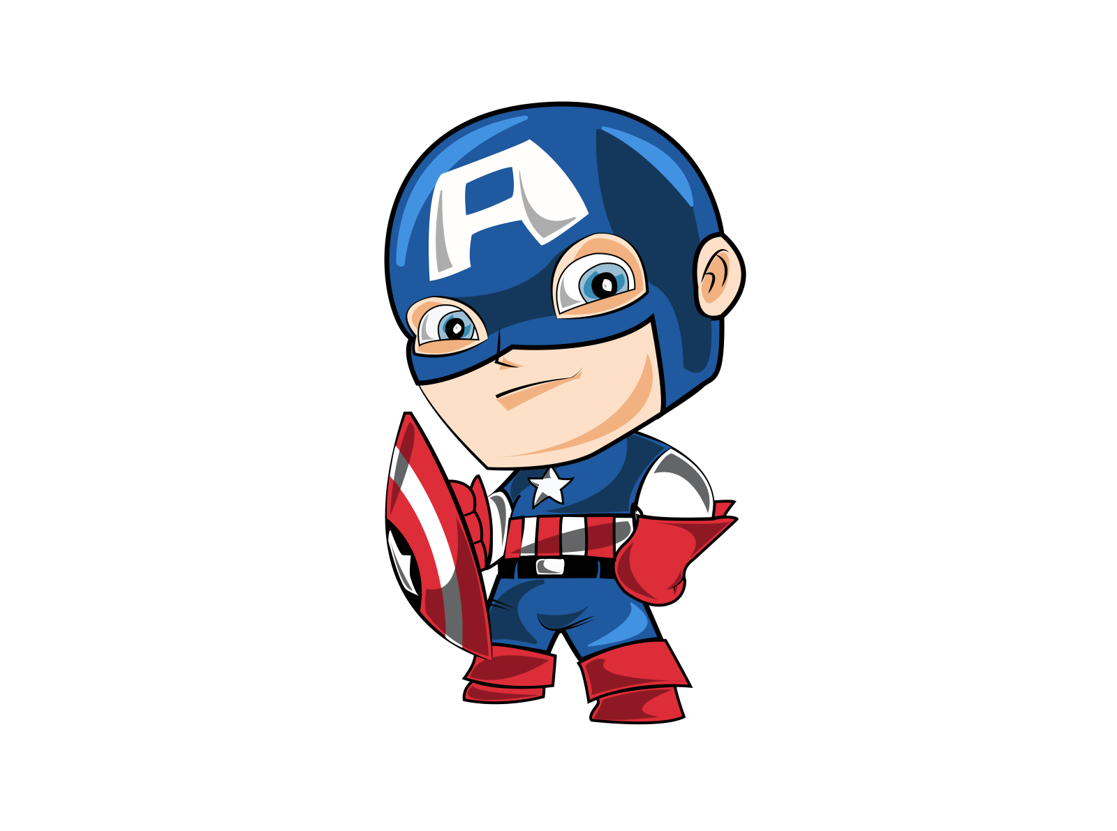 Detail Captain America Chibi Png Nomer 5