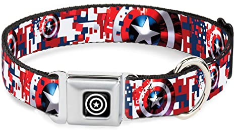 Detail Captain America Dog Collar Nomer 2