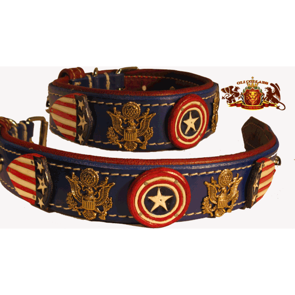 Detail Captain America Dog Collar Nomer 12