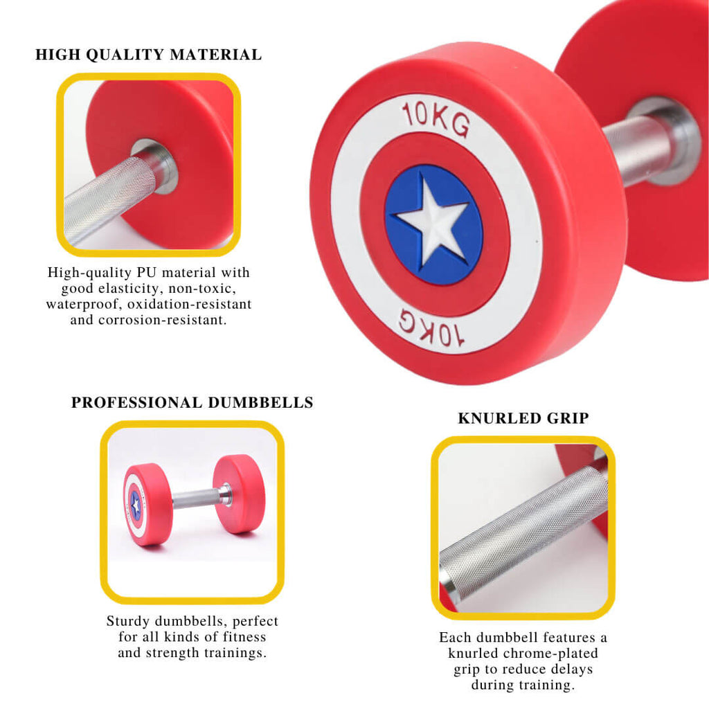 Detail Captain America Dumbbell Set Nomer 29