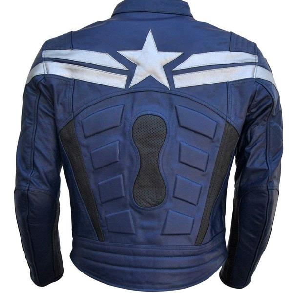 Detail Captain America Motorcycle Jacket With Armor Nomer 2