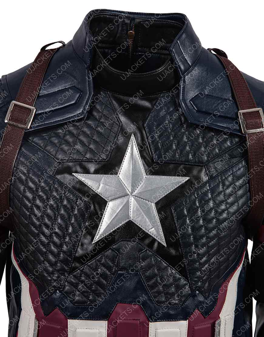 Detail Captain America Motorcycle Jacket With Armor Nomer 12