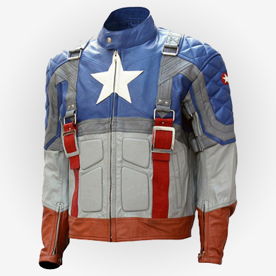 Detail Captain America Motorcycle Jacket With Armor Nomer 32