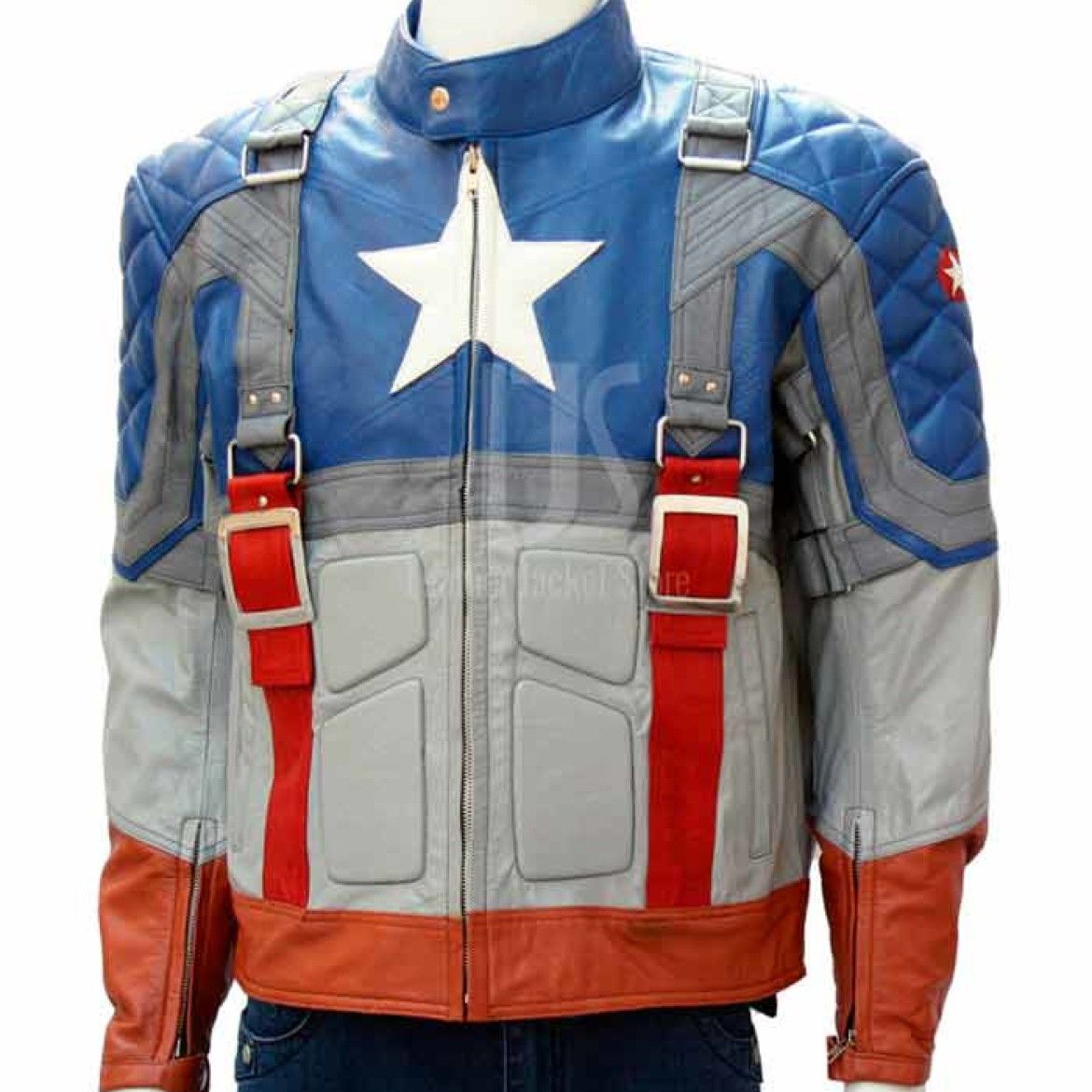 Detail Captain America Motorcycle Jacket With Armor Nomer 47