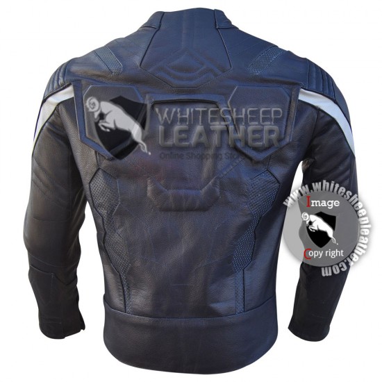 Detail Captain America Motorcycle Jacket With Armor Nomer 6