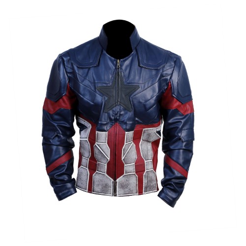 Detail Captain America Motorcycle Jacket With Armor Nomer 51