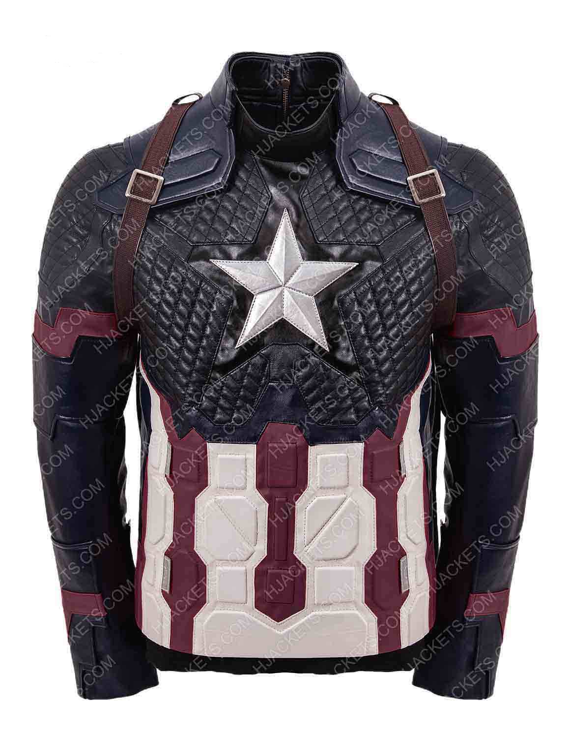 Detail Captain America Motorcycle Jacket With Armor Nomer 7