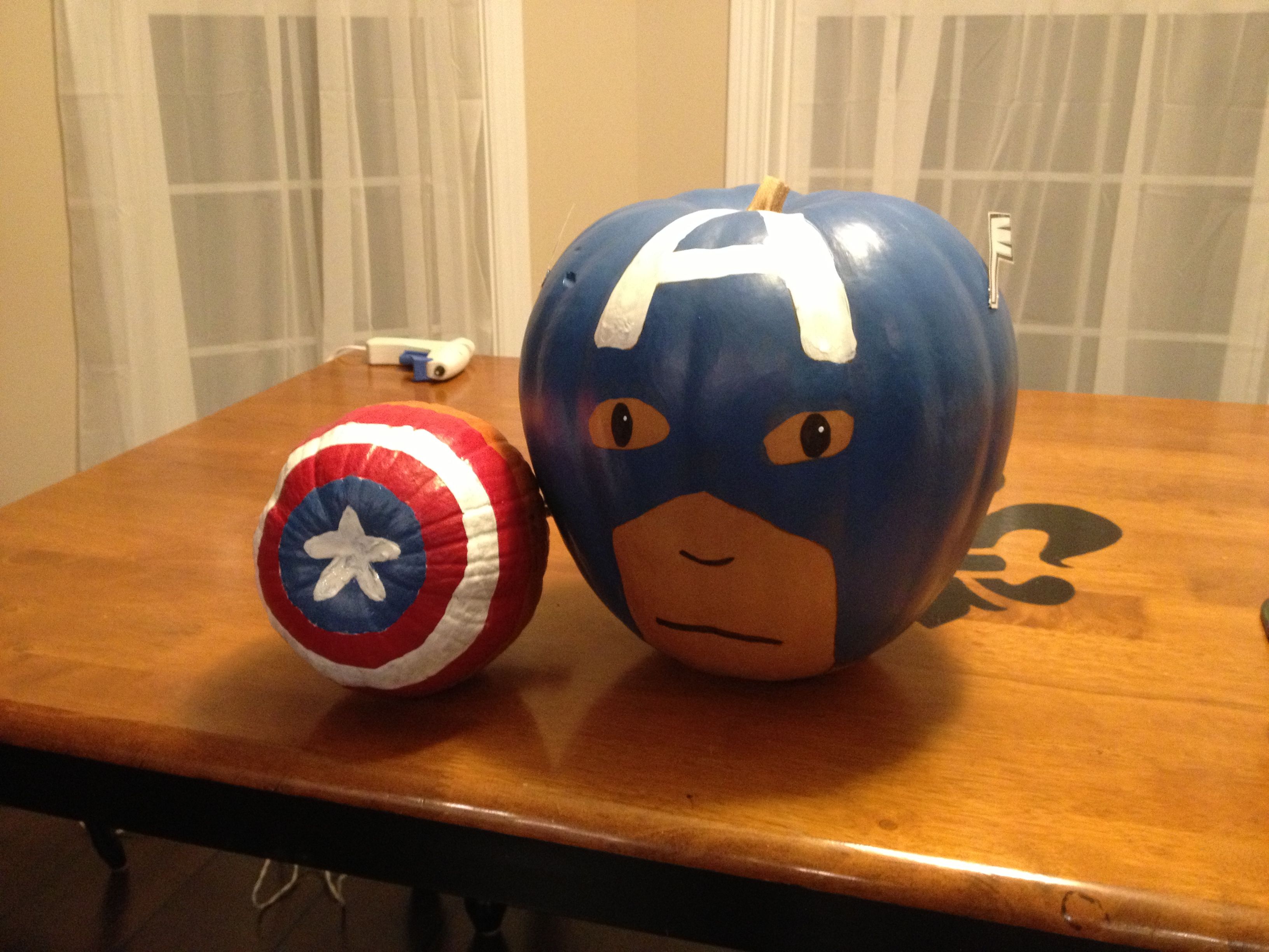 Captain America Painted Pumpkin - KibrisPDR