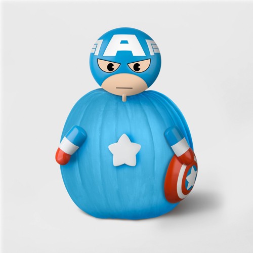 Detail Captain America Painted Pumpkin Nomer 14