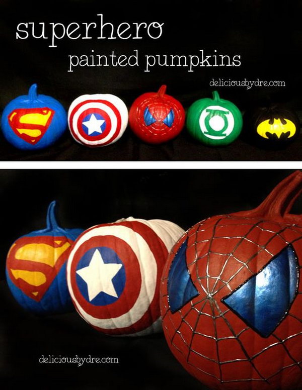 Detail Captain America Painted Pumpkin Nomer 49