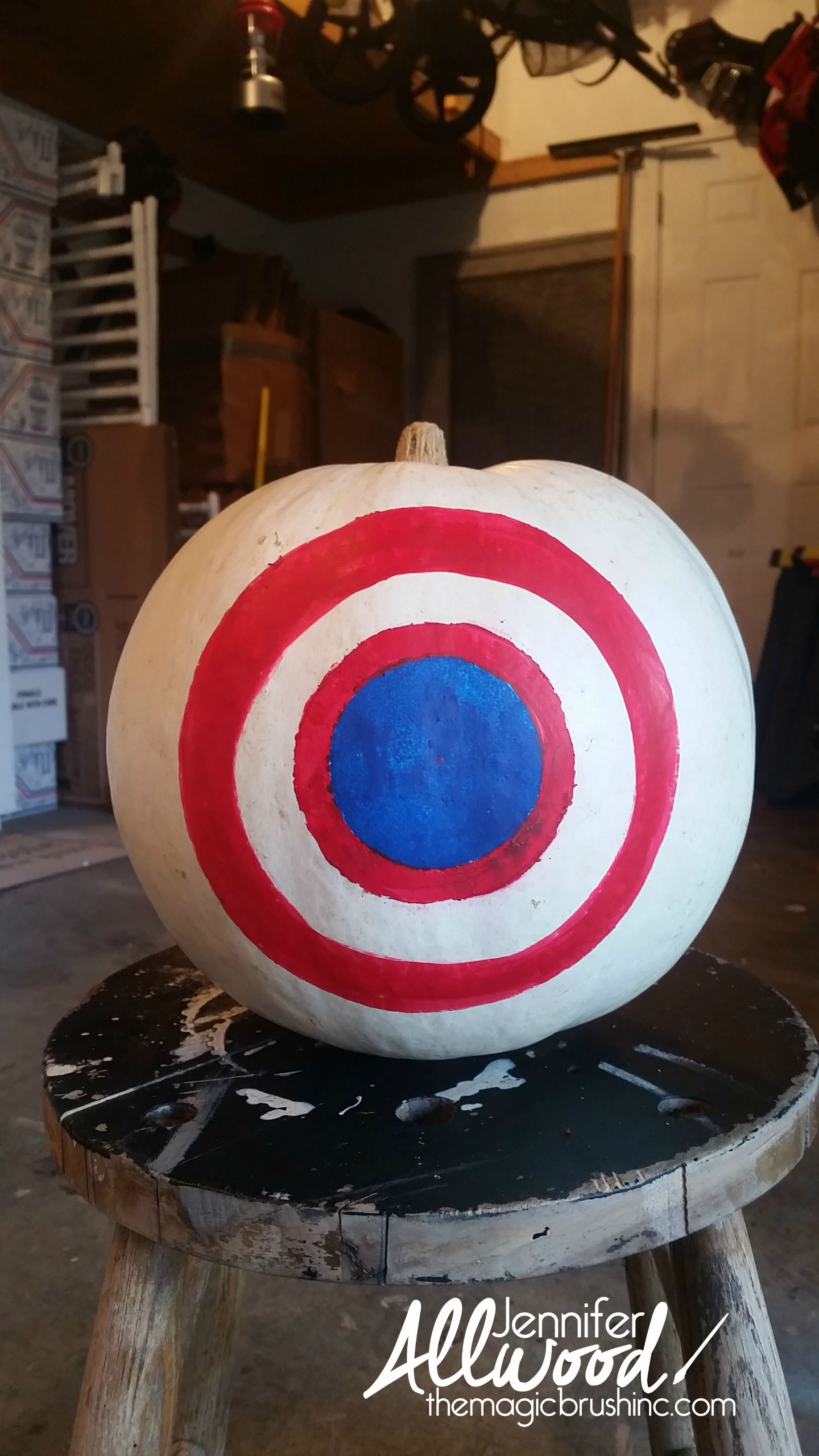 Detail Captain America Painted Pumpkin Nomer 9