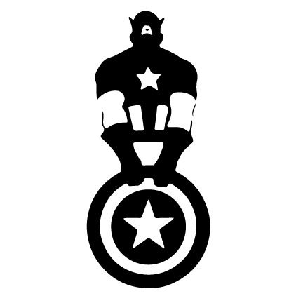 Detail Captain America Shield Clipart Black And White Nomer 2