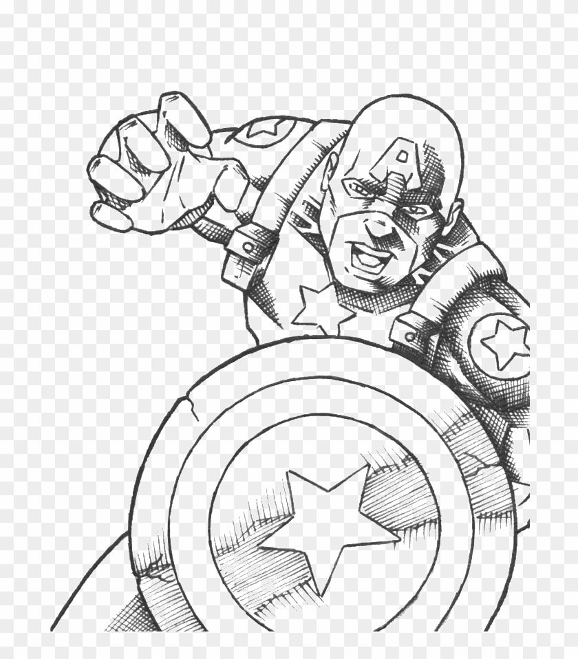Detail Captain America Shield Clipart Black And White Nomer 37