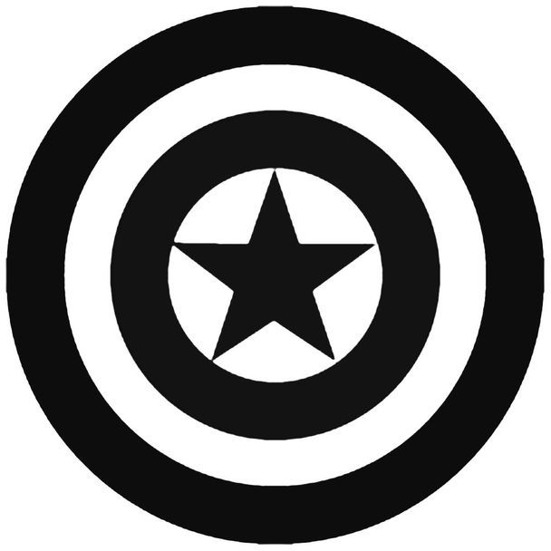 Captain America Shield Silhouette - KibrisPDR