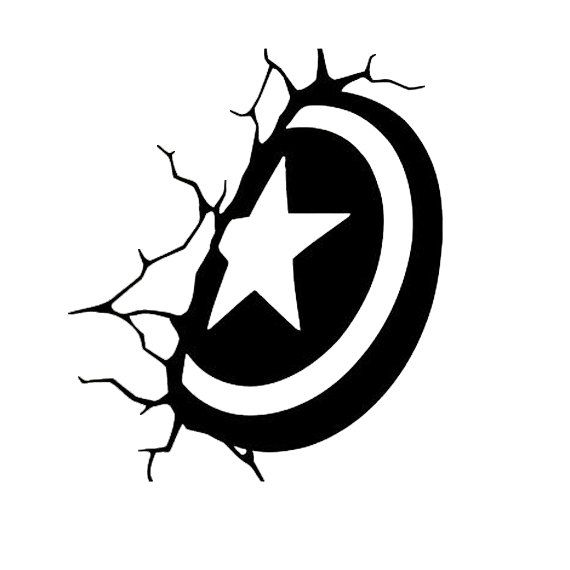 Detail Captain America Shield Silhouette Nomer 12