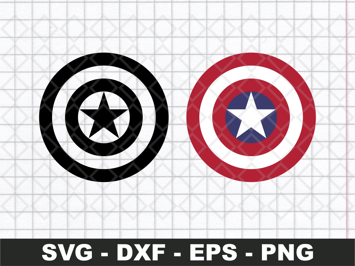 Detail Captain America Shield Silhouette Nomer 21