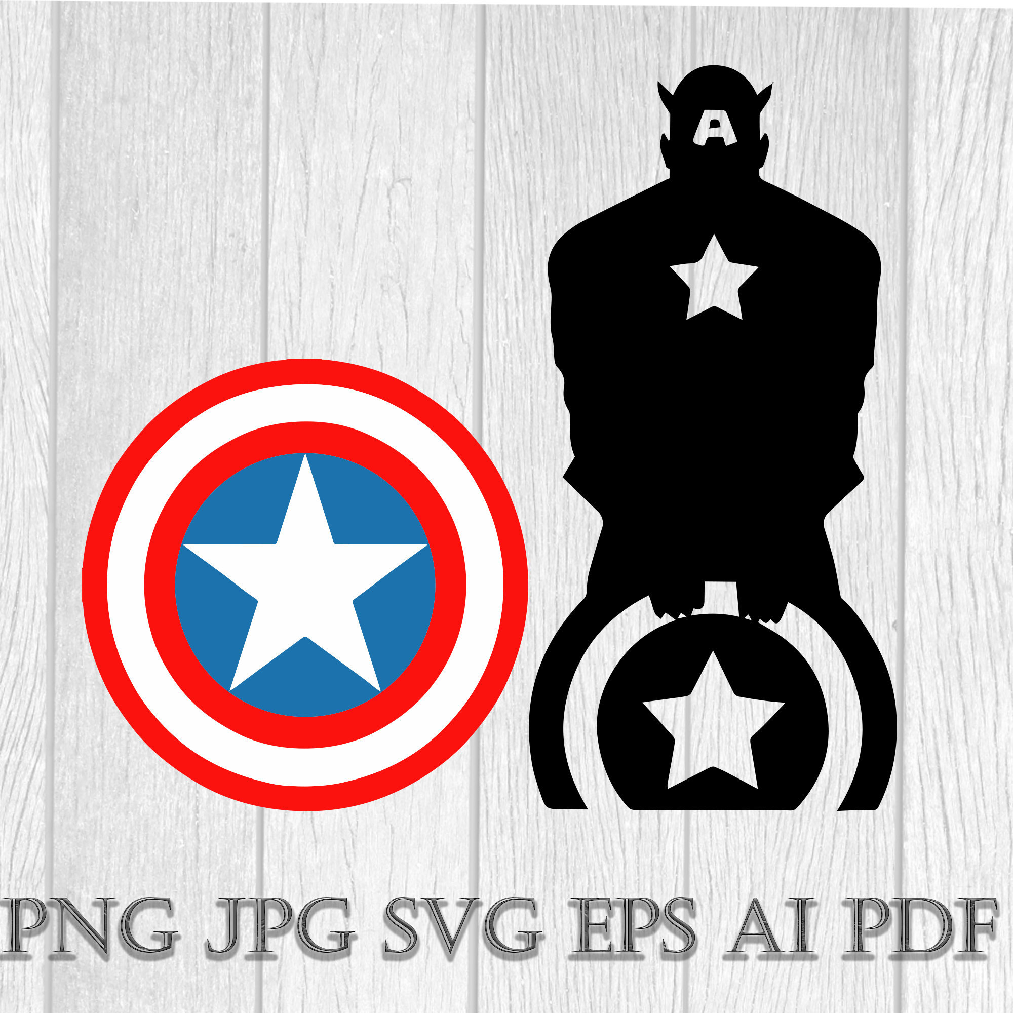 Detail Captain America Shield Silhouette Nomer 30