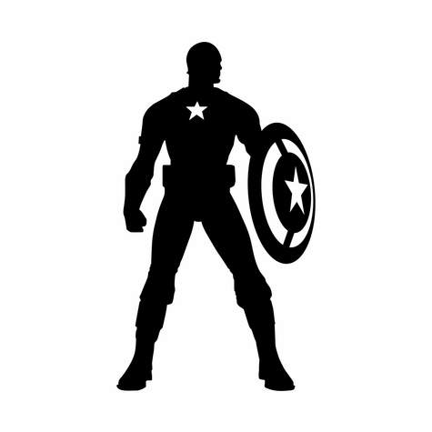 Detail Captain America Shield Silhouette Nomer 6