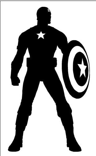 Detail Captain America Silhouette Vector Nomer 5