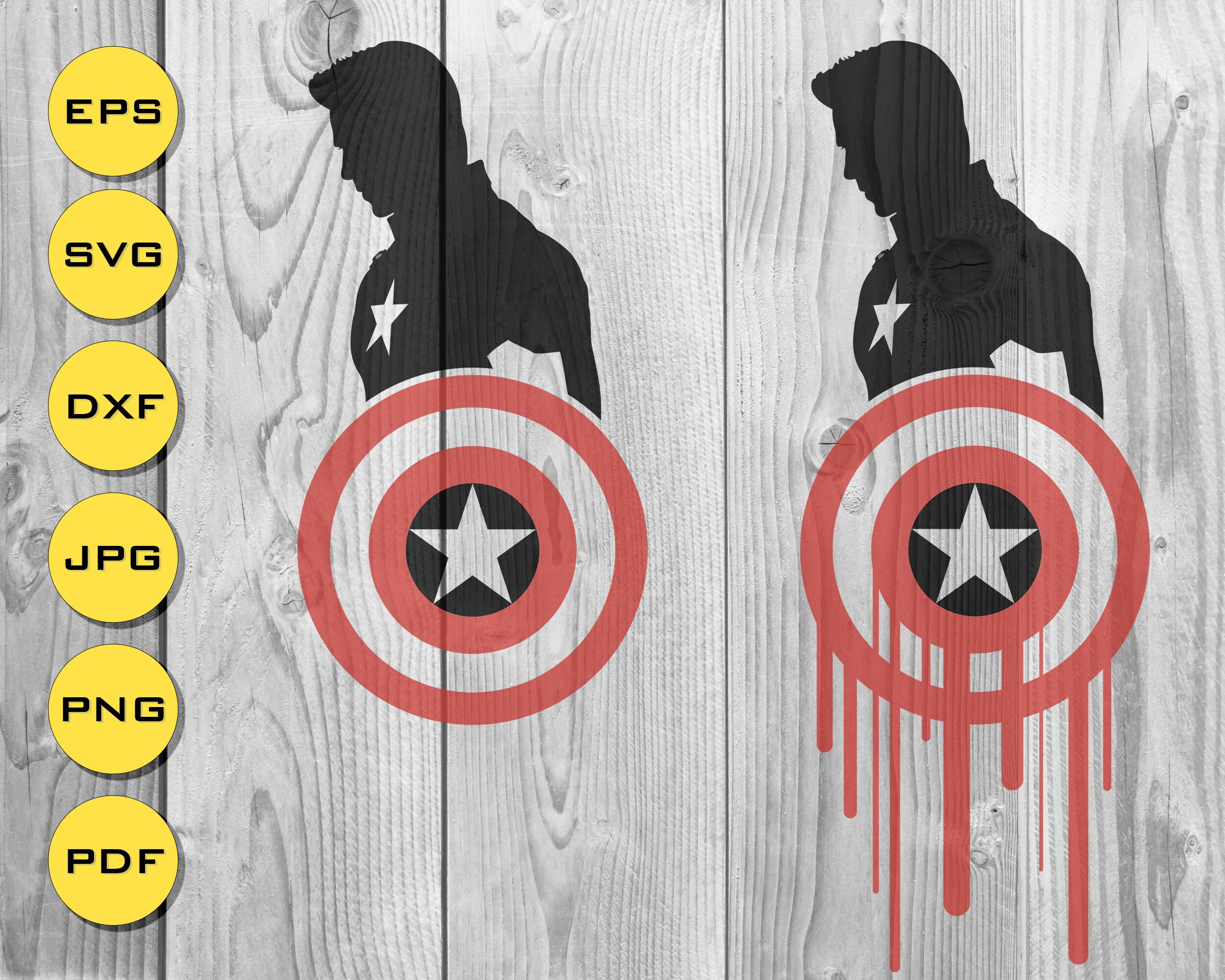 Detail Captain America Silhouette Vector Nomer 48