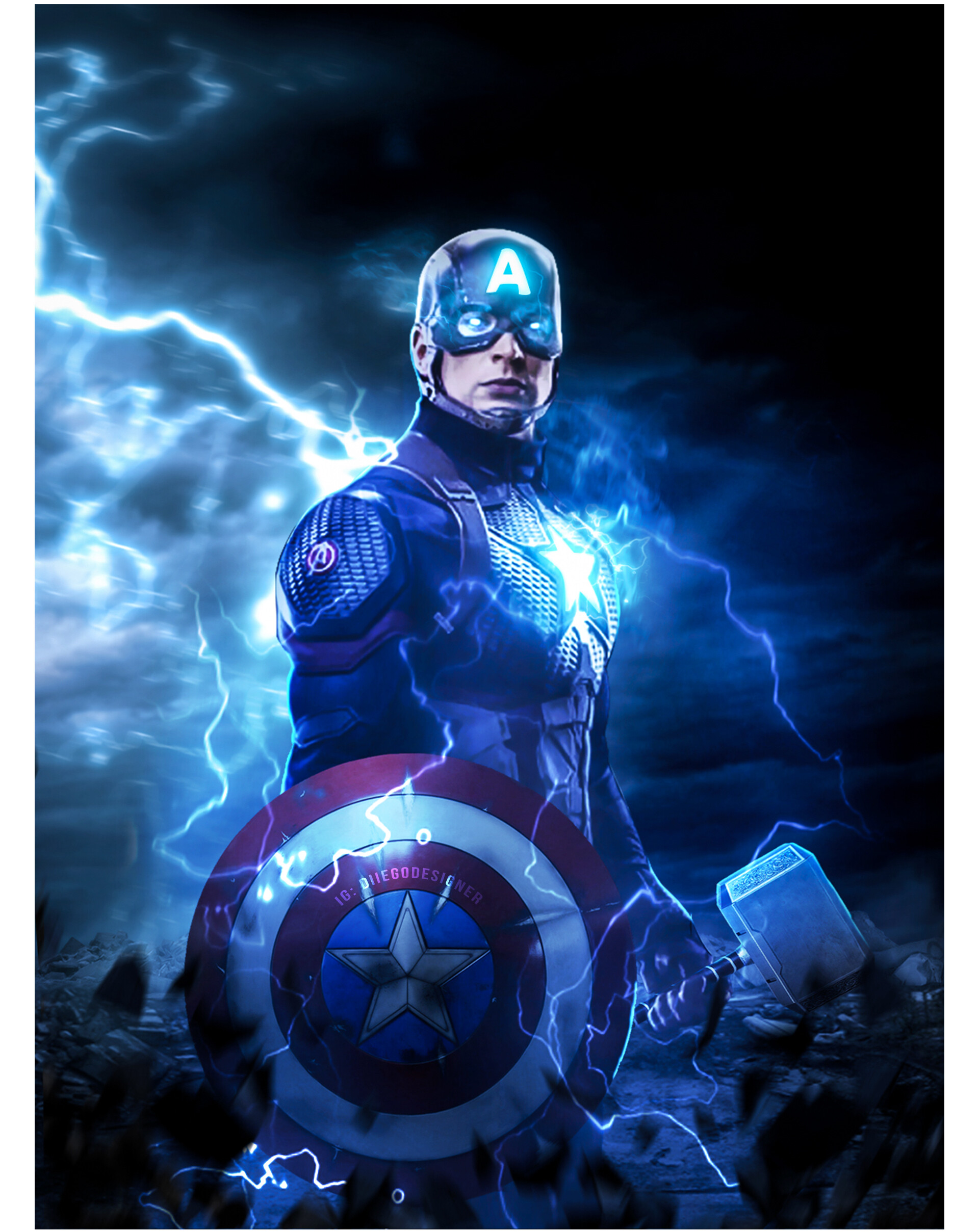 Detail Captain America With Mjolnir Nomer 3
