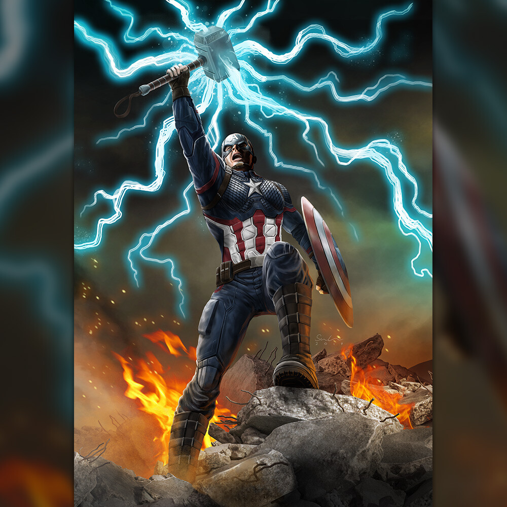 Detail Captain America With Mjolnir Nomer 29