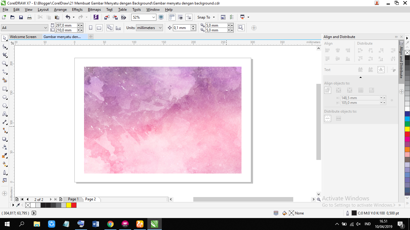 Detail Cara Buat Background Di Corel Nomer 8