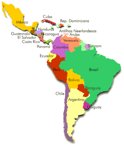 Detail Mapa Mundo America Latina Nomer 12