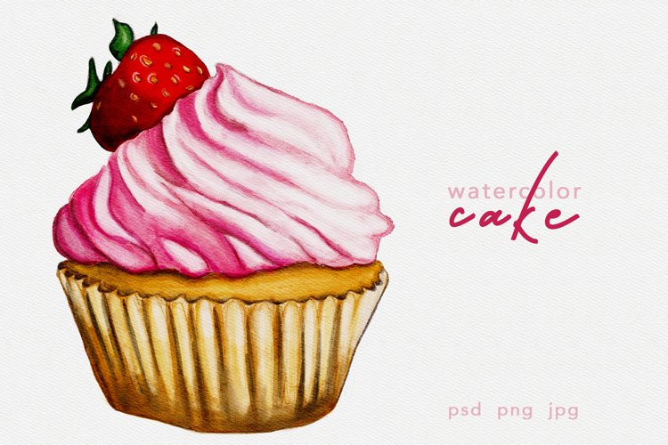 Detail Cupcake Watercolour Nomer 15