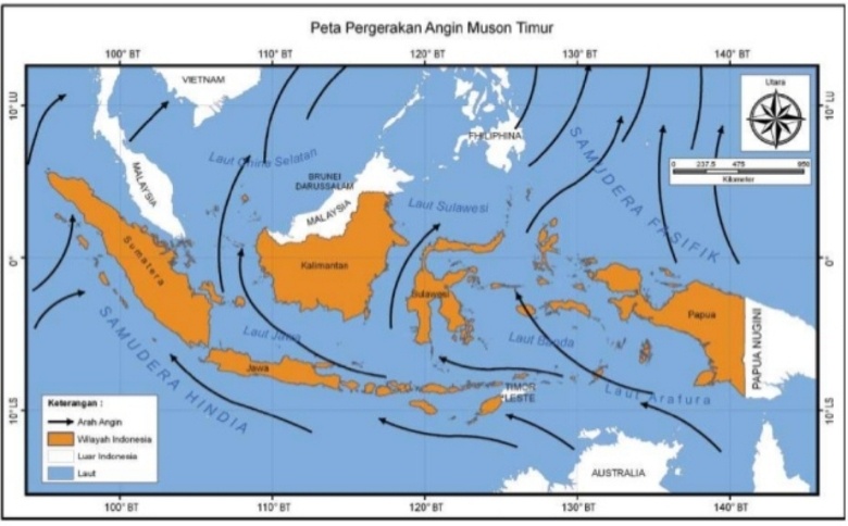 Detail Gambar Angin Muson Barat Dan Timur Nomer 13