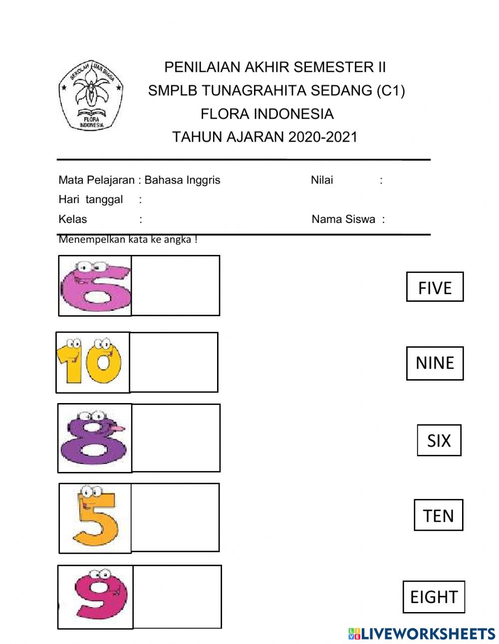 Detail Gambar Angka Dalam Bahasa Inggris Nomer 51