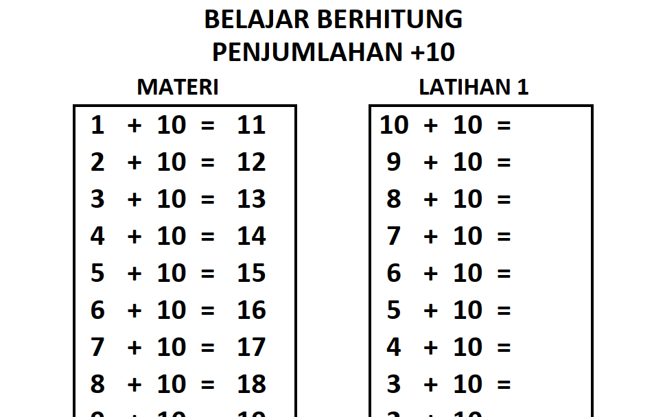 Detail Gambar Angka Penjumlahan Bilangan Nomer 20