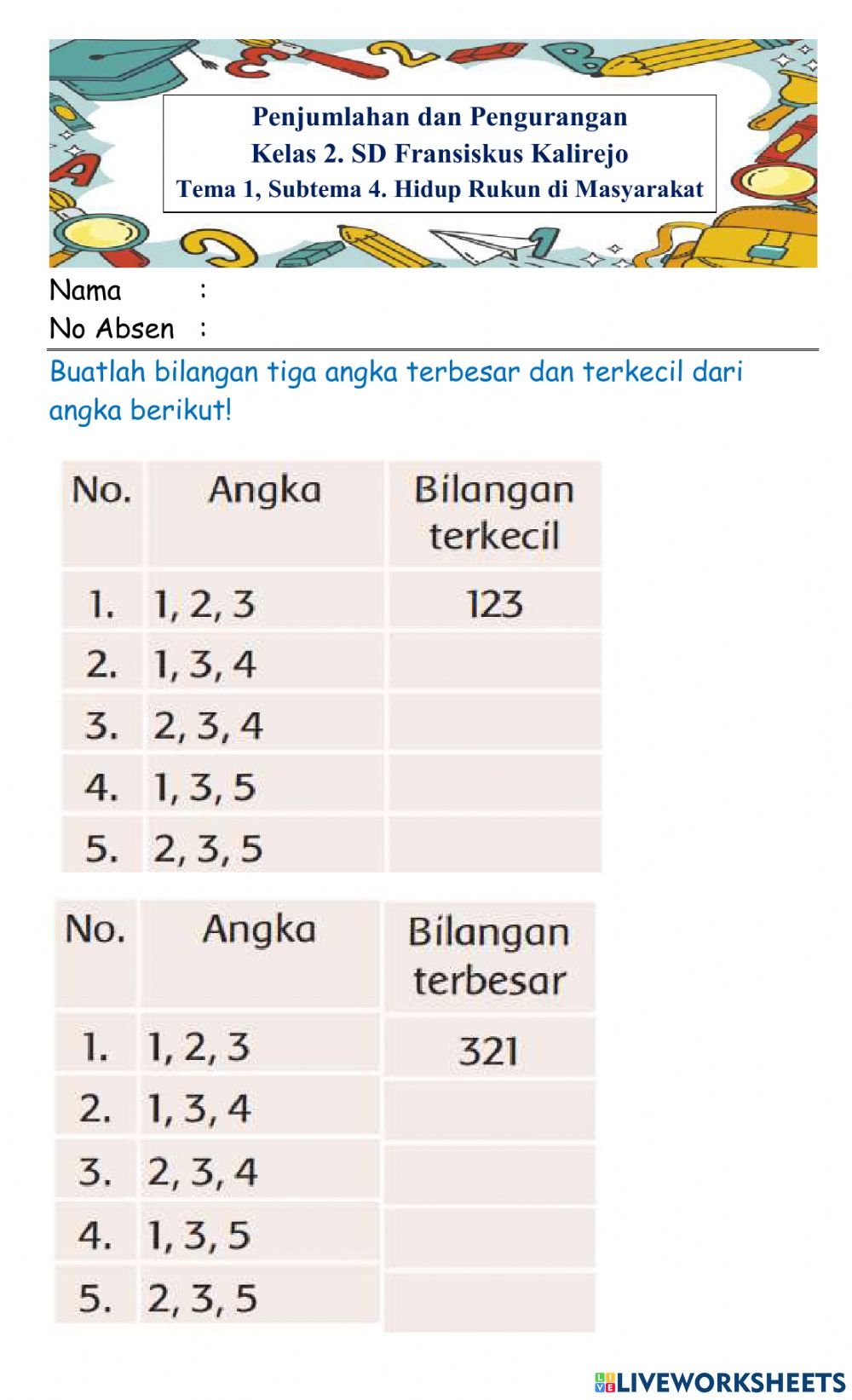 Detail Gambar Angka Penjumlahan Bilangan Nomer 32