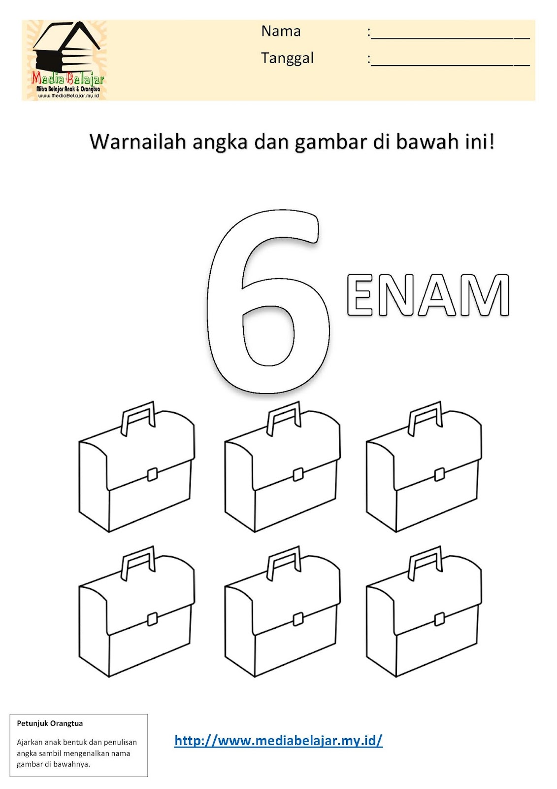 Detail Gambar Angka Untuk Mewarnai Nomer 36