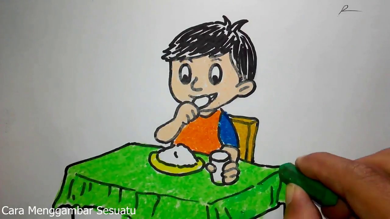Detail Gambar Animasi Anak Sedang Makan Nomer 4