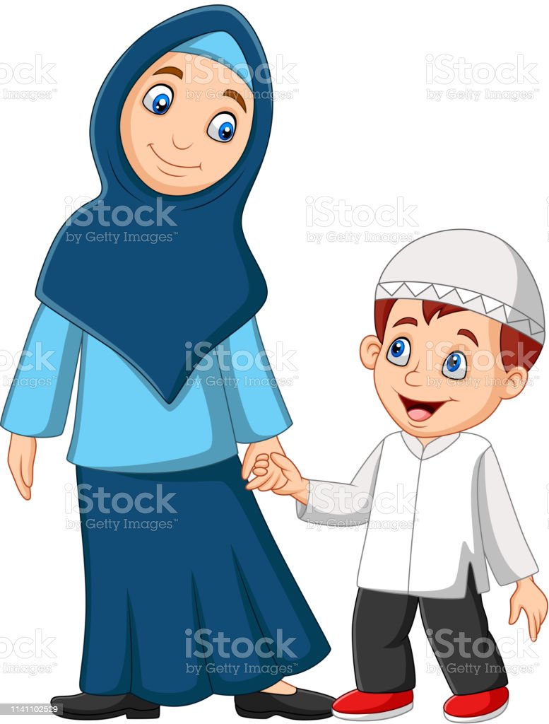 Detail Gambar Animasi Ayah Dan Ibu Pakai Jilbab Nomer 28