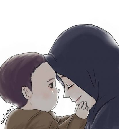 Detail Gambar Animasi Ayah Dan Ibu Pakai Jilbab Nomer 5