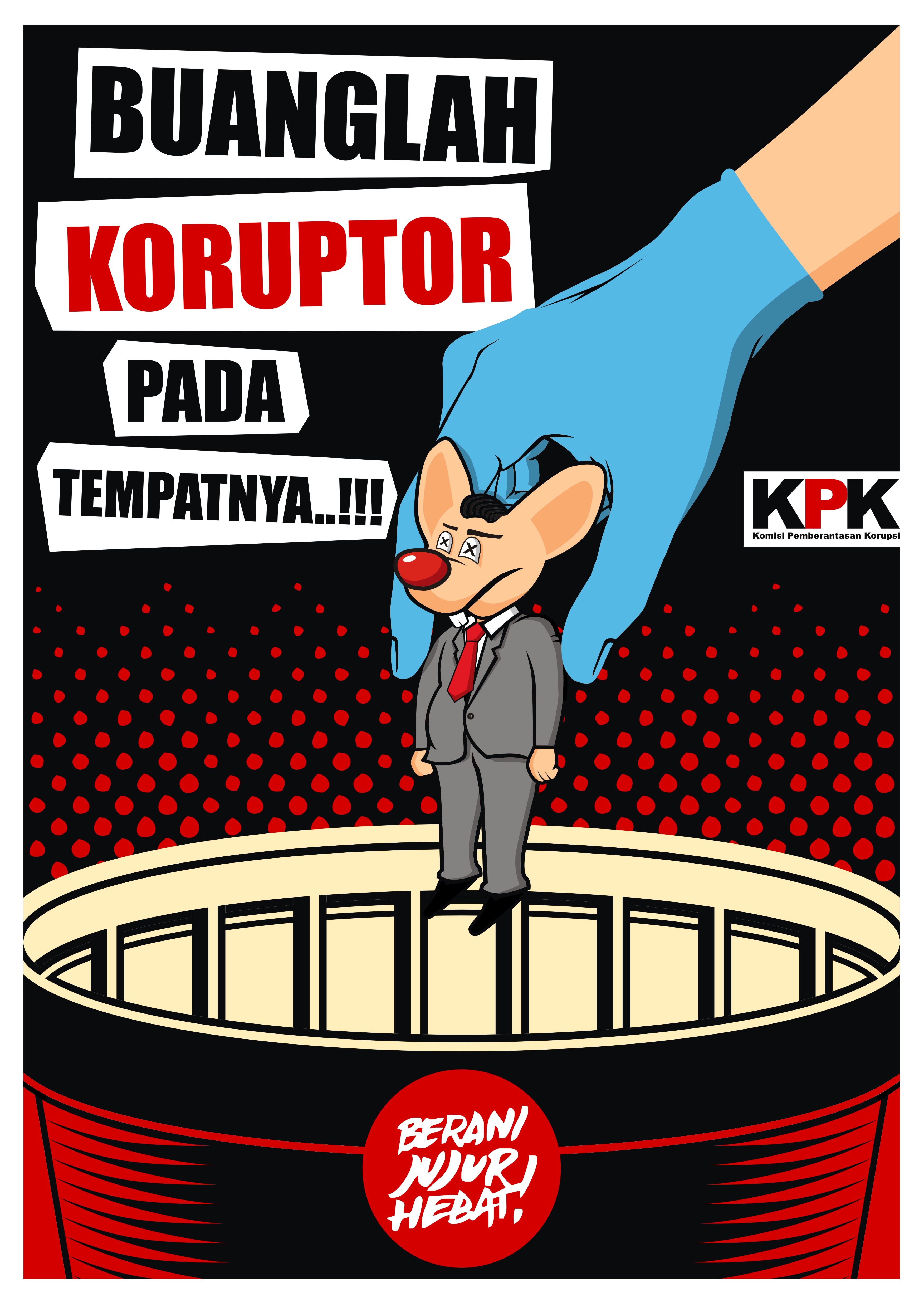 Detail gambar animasi bergerak poster tentang anti korupsi koleksi nomer 17